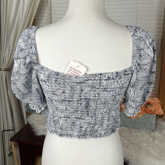 Roxy Sunset Walks Puff Sleeve Crop Size XL - Picture 4 of 6